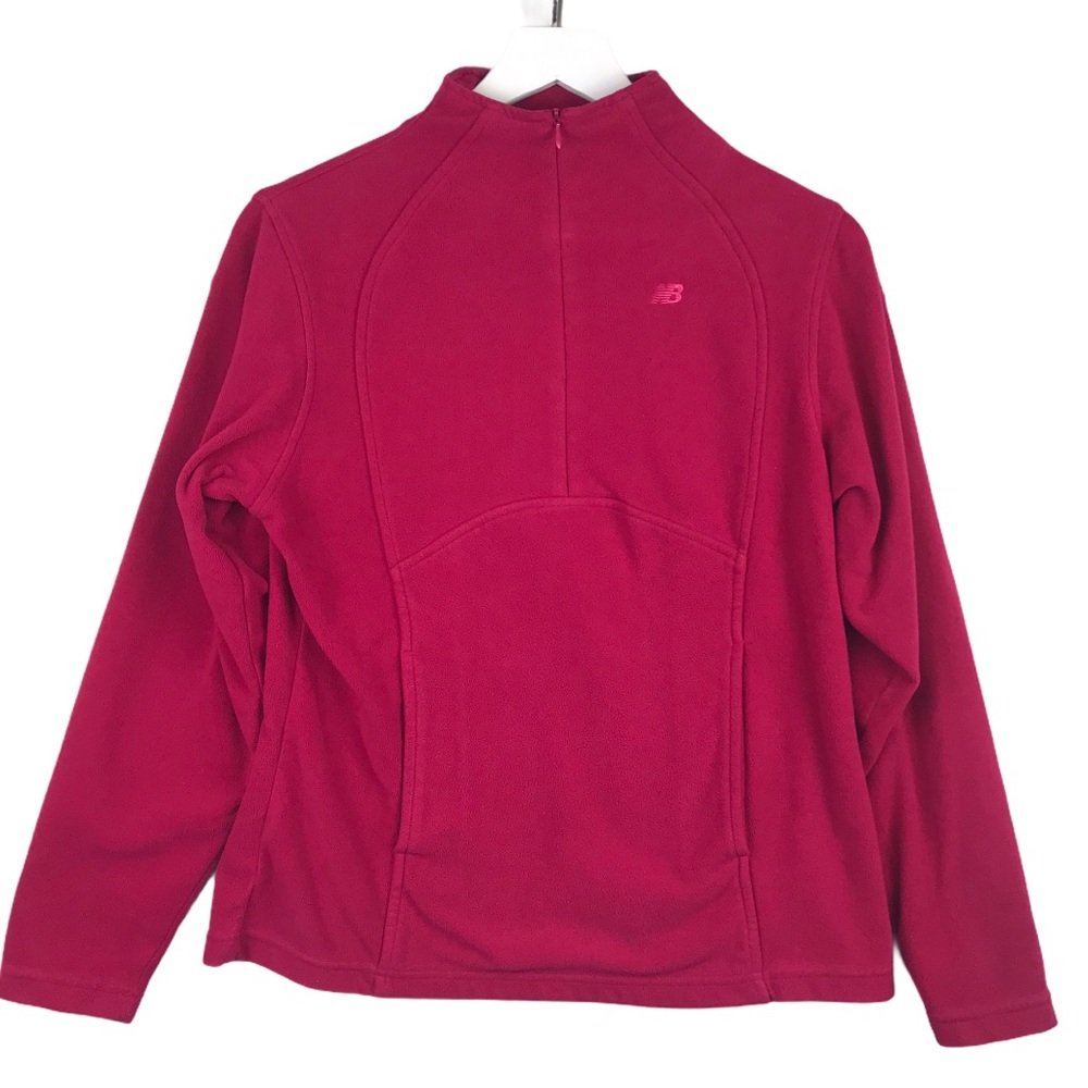 New Balance Magenta Pink Half Zip Fleece Pullover Women Sz S
